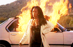 Burning woman
